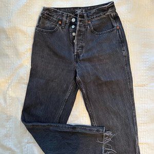 Abercrombie Black Denim Annie High Rise Ankle Straight